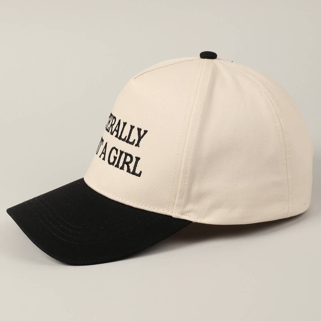 Thee “Literally Just A Girl” Embroidery Two Tone Trucker Hat