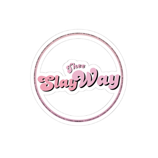 Kiss-Cut Sticker — "Thee SlayWay" Pink Retro Logo