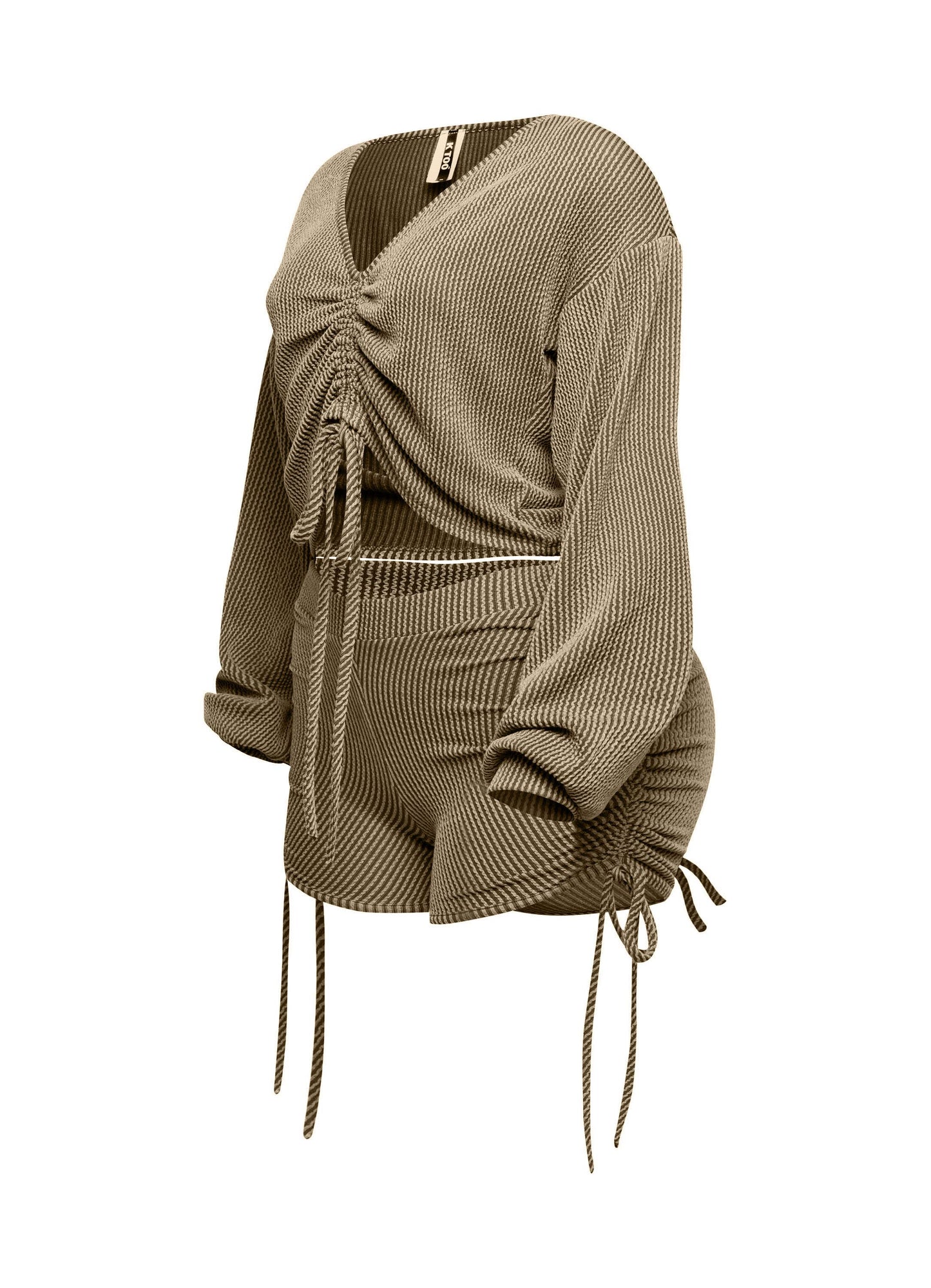 Ruched Drawstring Summer Set