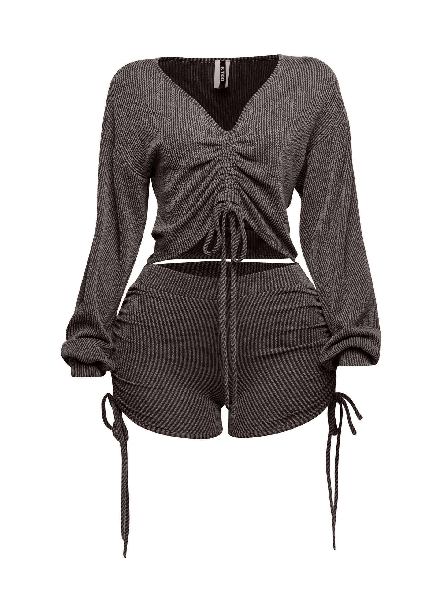 Ruched Drawstring Summer Set