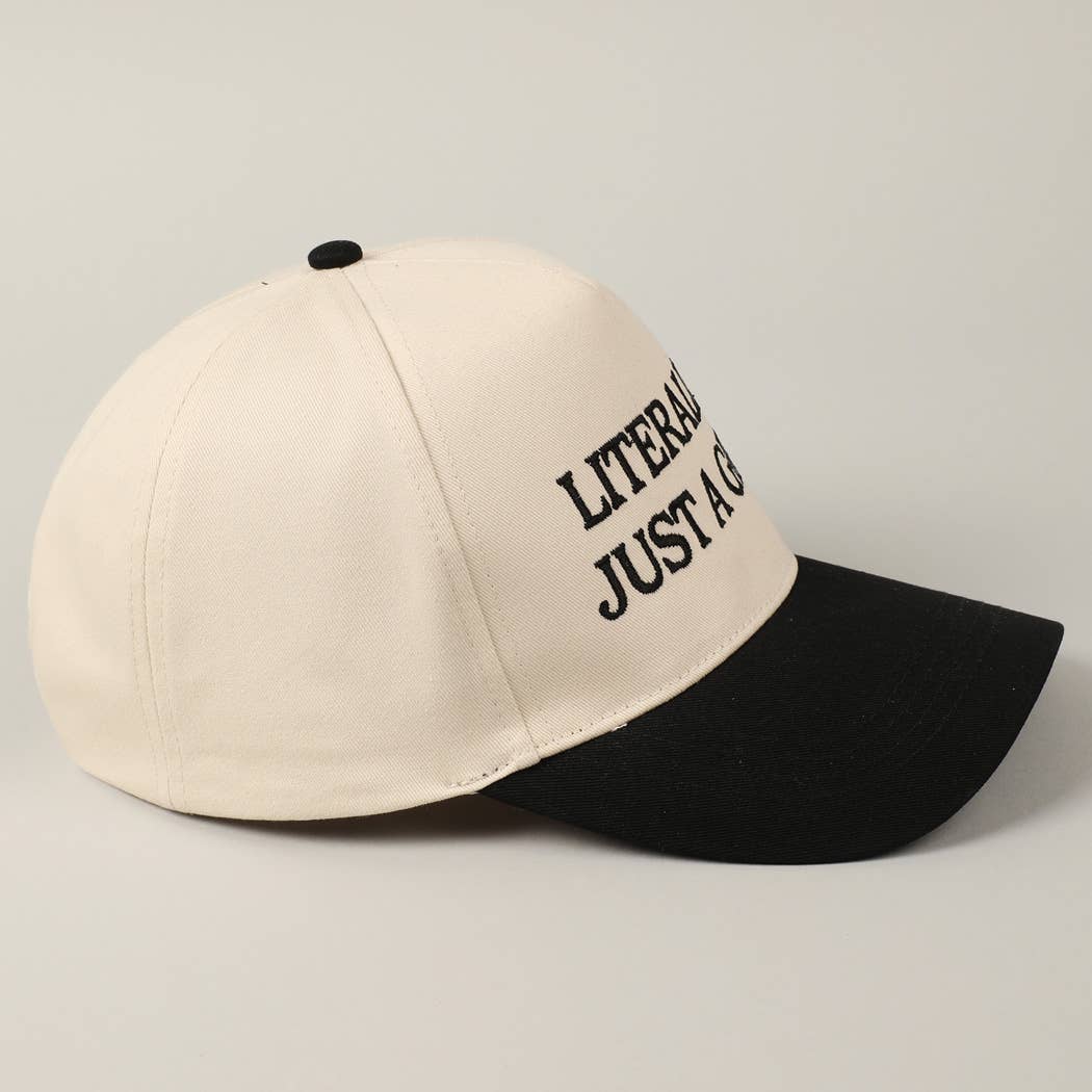 Thee “Literally Just A Girl” Embroidery Two Tone Trucker Hat
