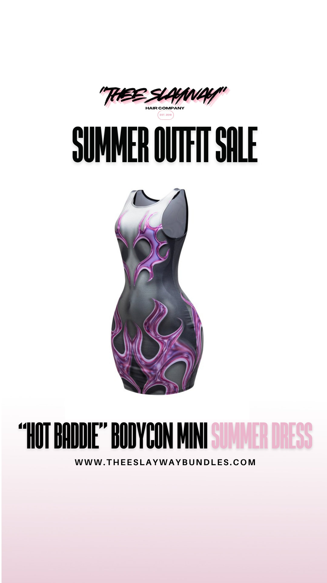 “Hot Baddie” Bodycon Mini Summer Dress