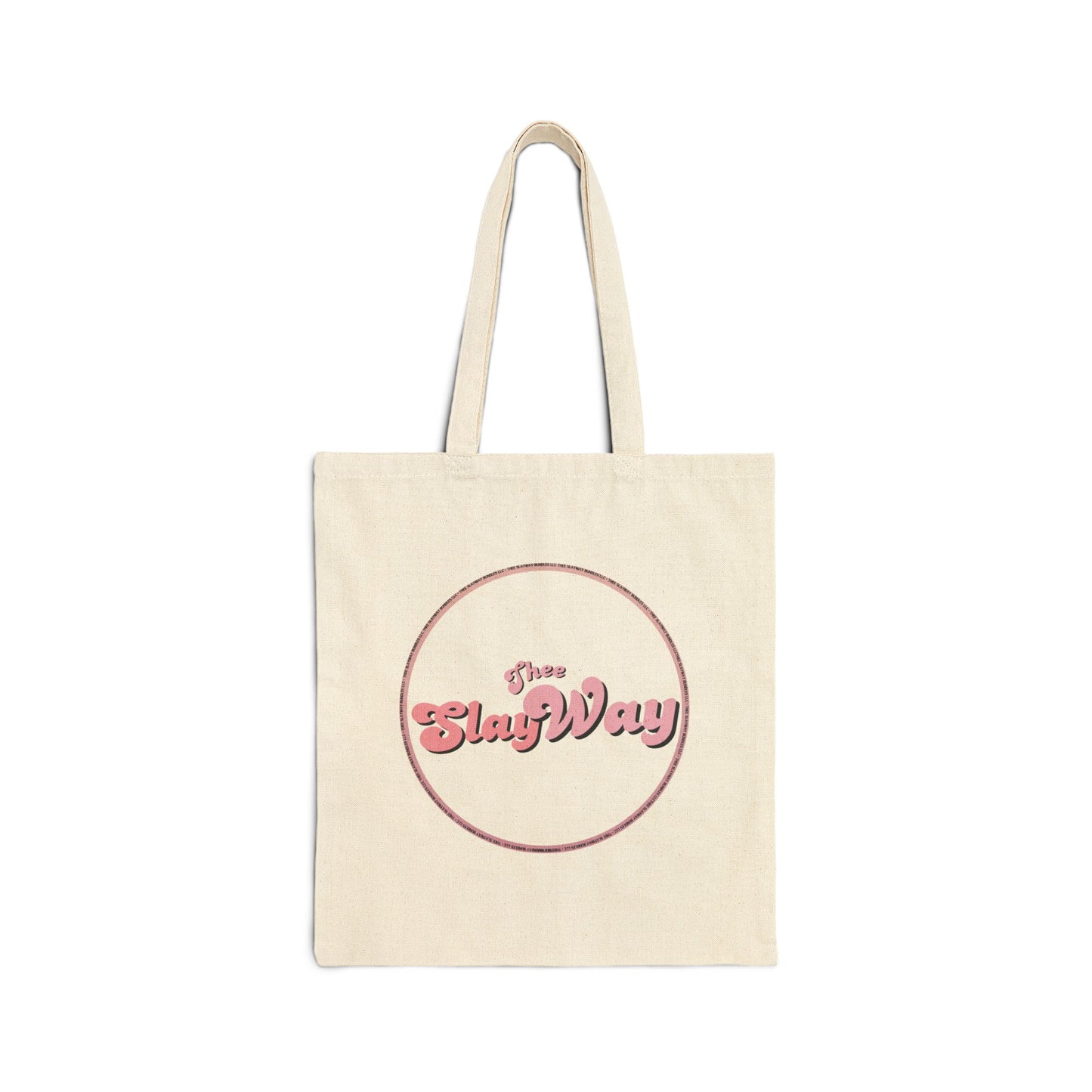 Tote Bag — “SlayWay” Retro Script Cotton Canvas Shopper