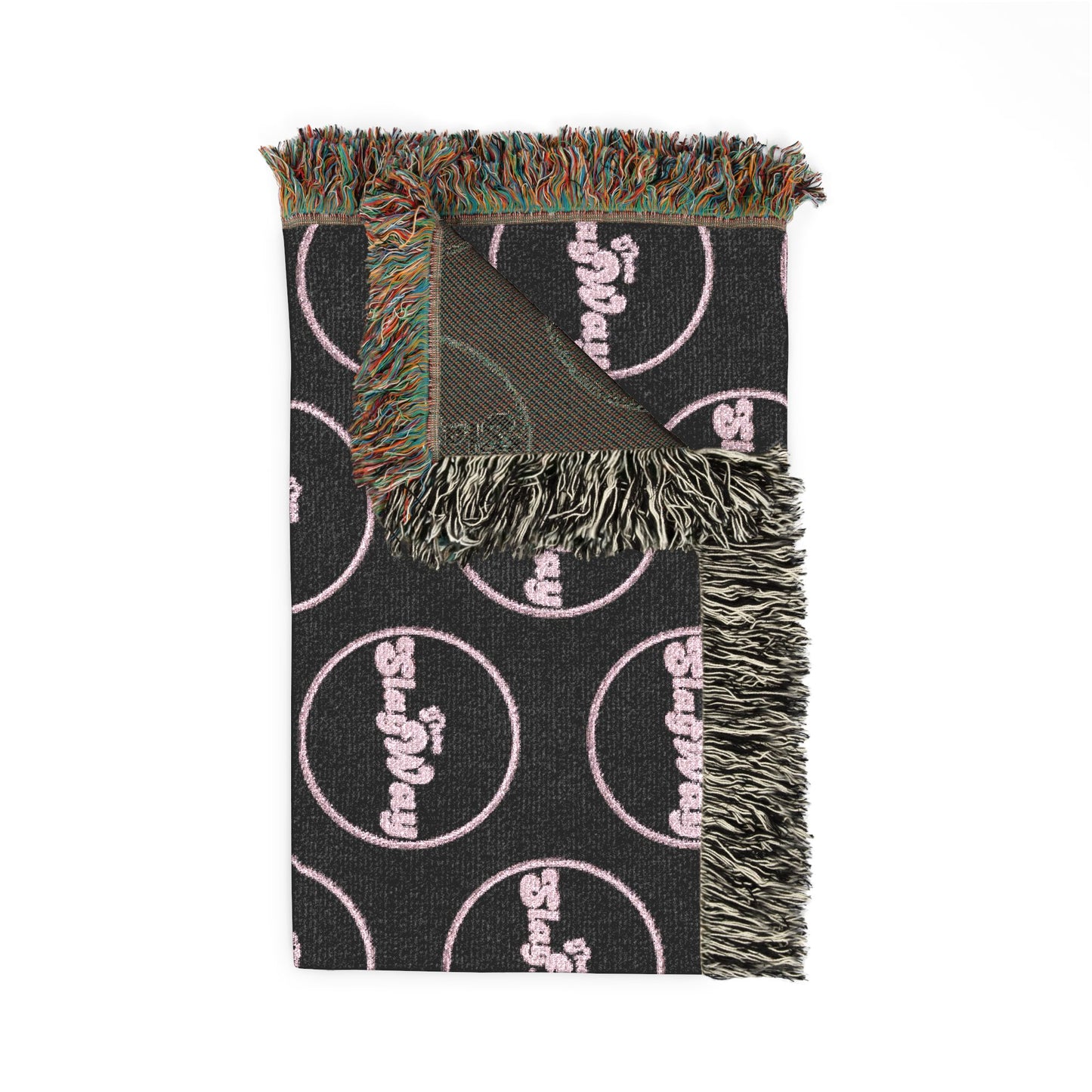 Woven Blanket — "SlayWay" Throw Blanket, Cozy Decorative Fringe Blanket