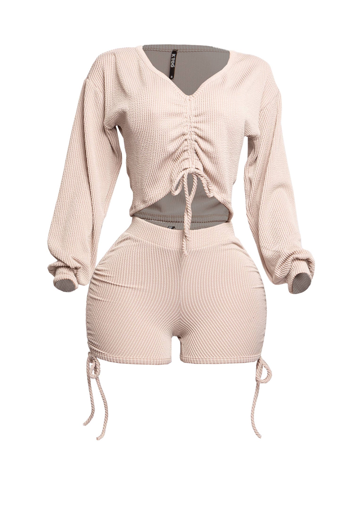 Ruched Drawstring Summer Set