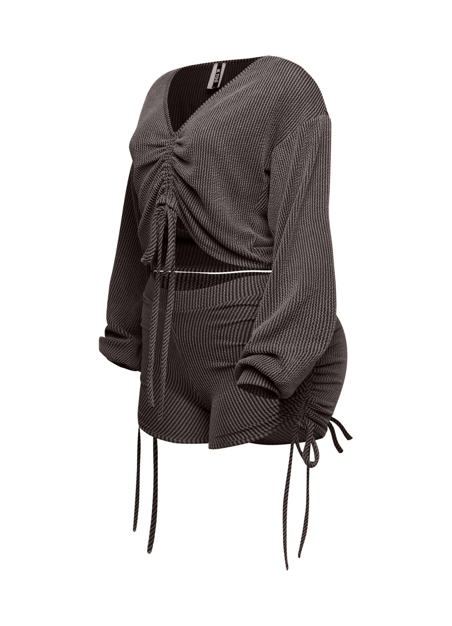 Ruched Drawstring Summer Set
