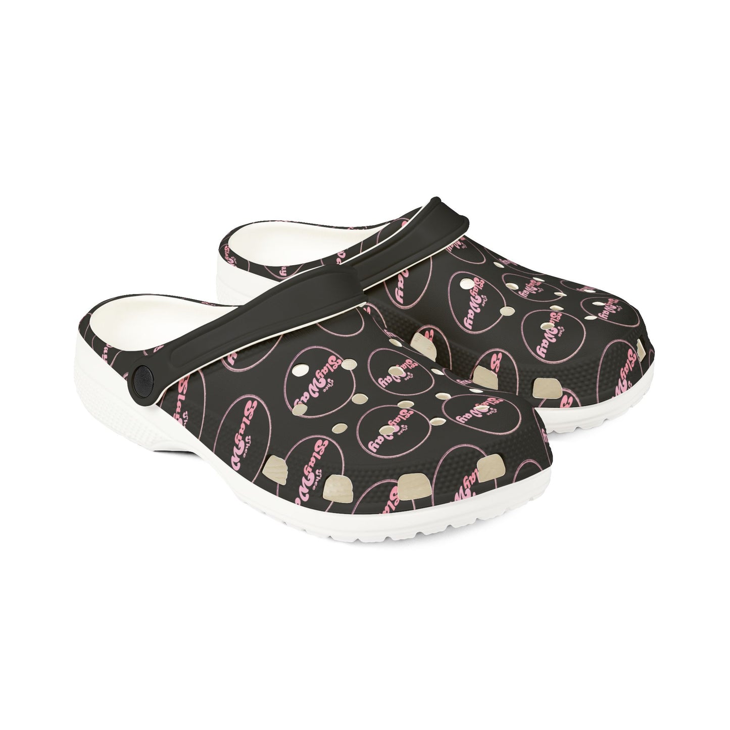 Patterned Foam Clogs — 'SlayWay' All-Over Print