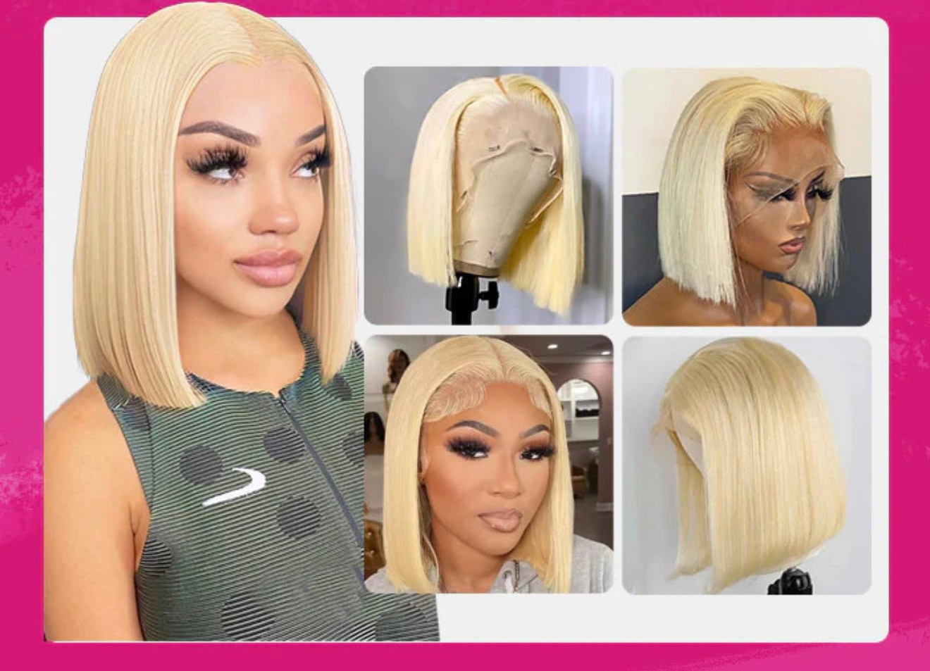 5 Wig Wholesale #613 Bob Frontal Package