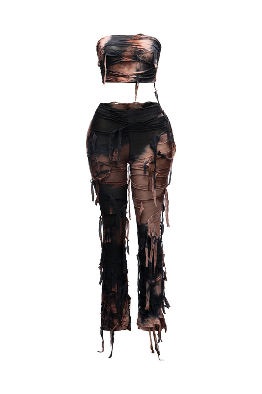 Distressed Tube-Top Summer Set